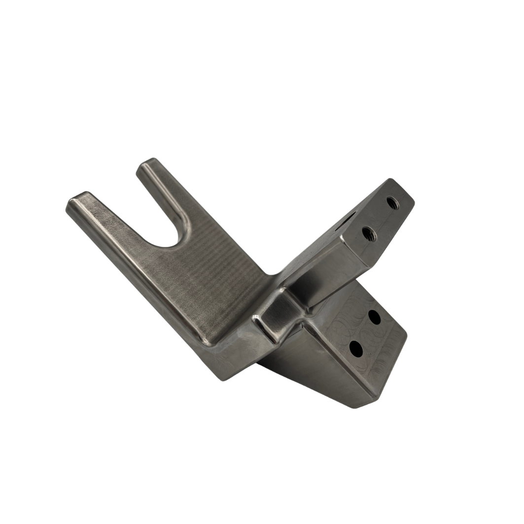 Stahl-Gabelhalter mit komplexer Freiformgeometrie - CNC-Fräsen TOSOMA