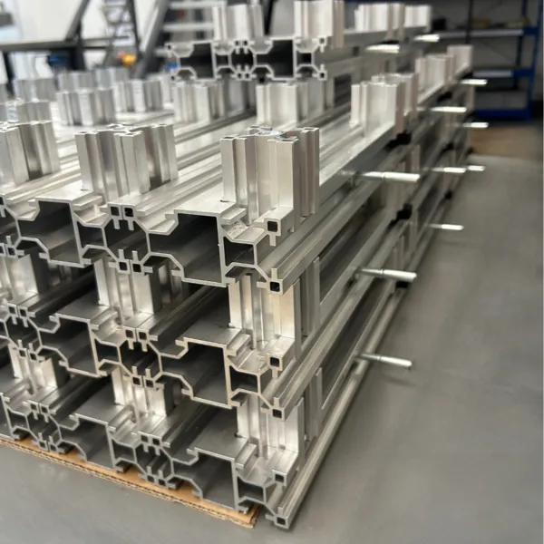 Transport- und Lagerlösung aus Aluminiumprofilen für lackierte Bauteile – TOSOMA
